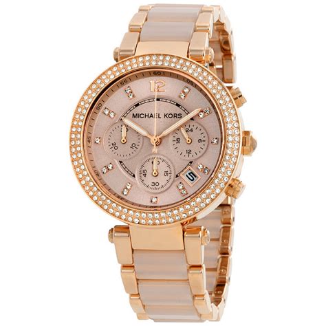 michael kors parker rose gold blush|michael kors parker rose goldtone.